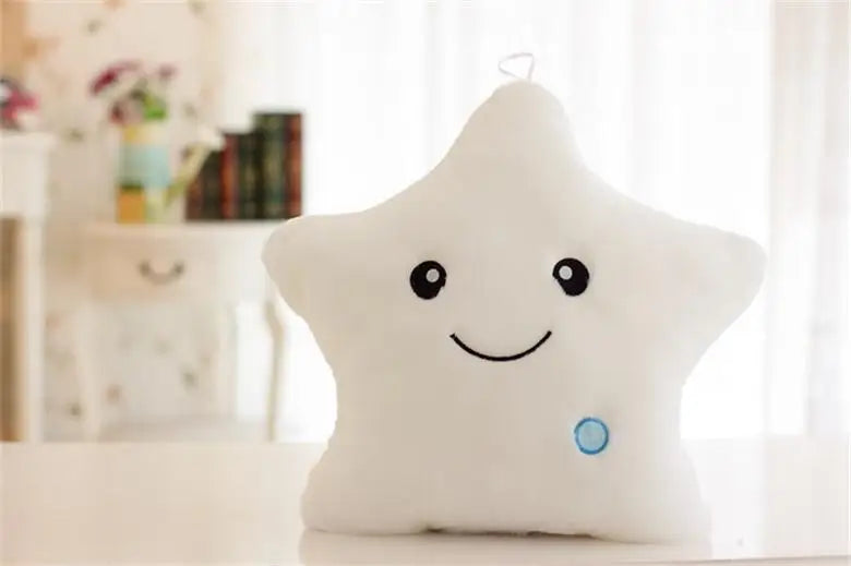 Almofada Luminosa de Peluche com Estrelas LED – Presente para Crianças
