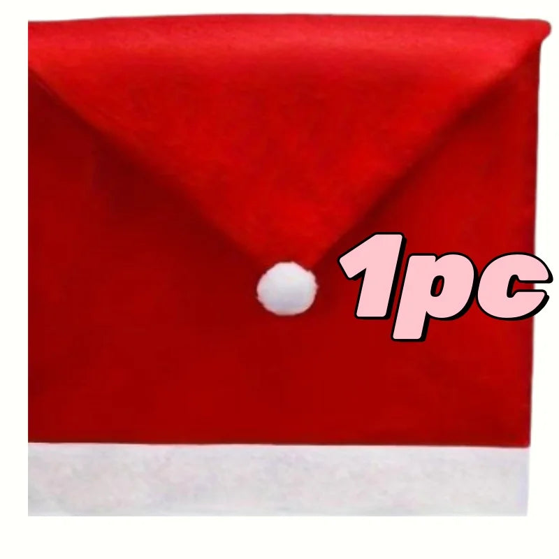 Capas de Cadeira de Natal – Pai Natal, 1/4/6 Unidades