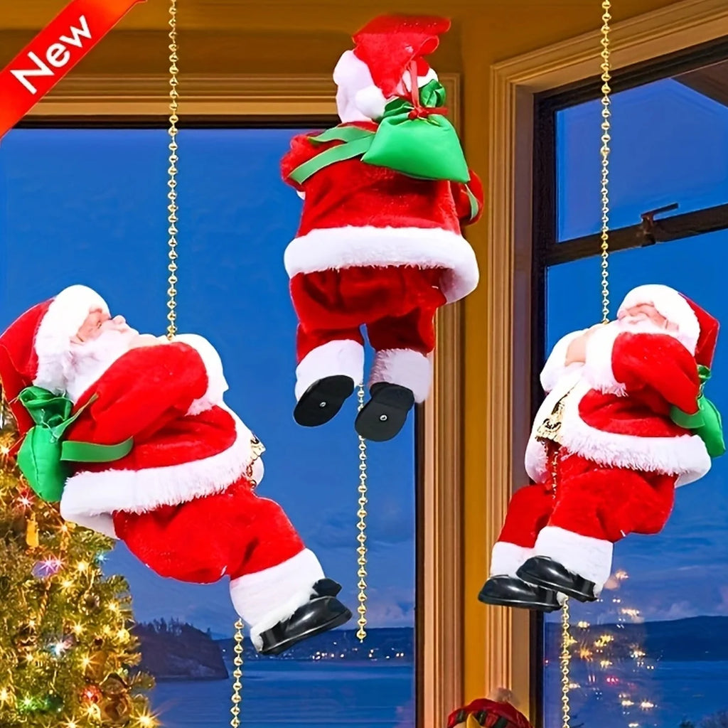 🎄 Boneco Pai Natal Escalador – Decoração Natalícia Divertida