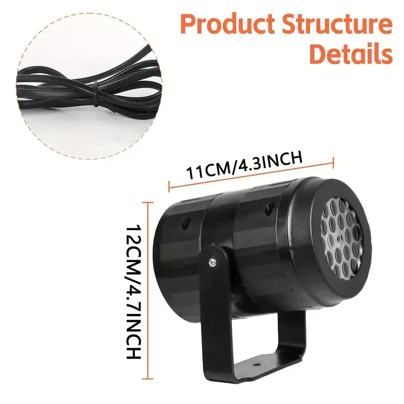 Projetor de Flocos de Neve – Luz Natalina Rotativa