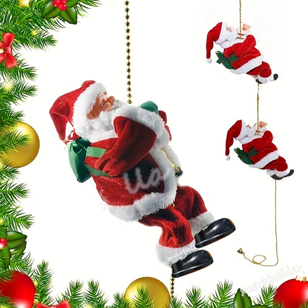 🎄 Boneco Pai Natal Escalador – Decoração Natalícia Divertida