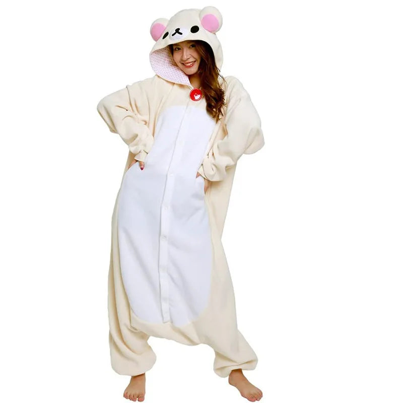 Pijama Kawaii Rilakkuma – Onesie Quentinho para Adultos